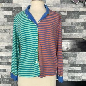 Lands End Pajama Top Women’s Sleep Shirt size Petite S Soft Cotton